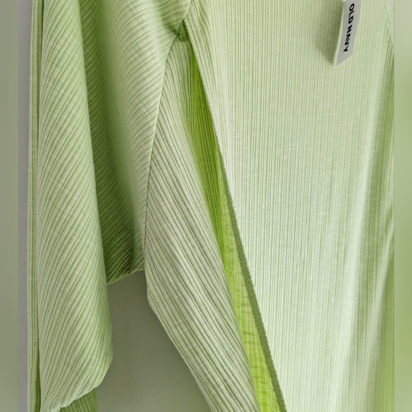 Old Navy Maternity Rib knit Neck Nursing tunic top Green Medium - Picture 4 of 6